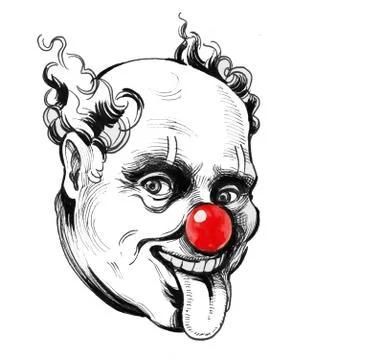 Clown face Illustrazione stock