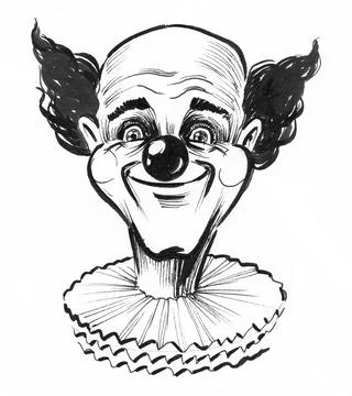 Clown face Illustrazione stock