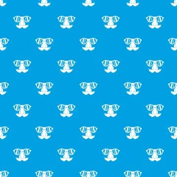 Clown face pattern seamless blue Stock Illustration