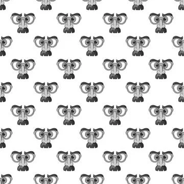 Clown face seamless pattern Stock Illustration