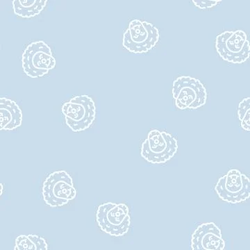 Clown fear line vector seamless pattern Illustrazione stock