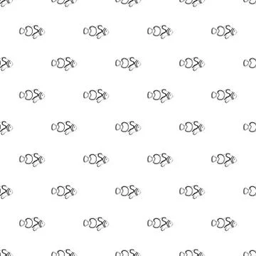 Clown fish pattern, simple style 스톡 일러스트