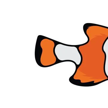 Clown fish tail element vector illustration concept design Stock Illustration