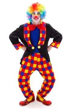 Clown in funny posture Stock Photos