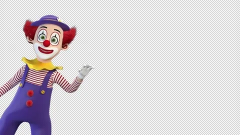 Clown greeting from corner 库存影片 166431439