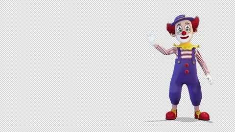 Clown greeting from right 库存影片 166431383