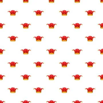 Clown hat pattern, cartoon style Stock Illustration