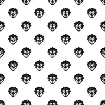 Clown head pattern, simple style Stock Illustration