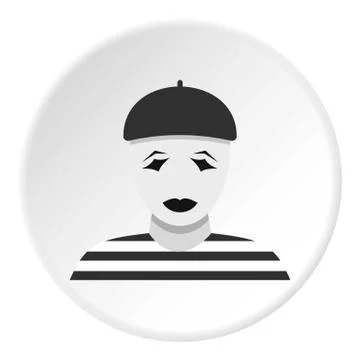 Clown icon circle 스톡 일러스트