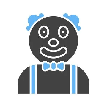 Clown icon vector image. Illustrazione stock