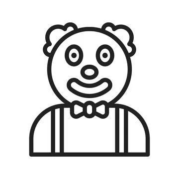 Clown icon vector image. Suitable for mobile apps, web apps and print media. Stock Illustration