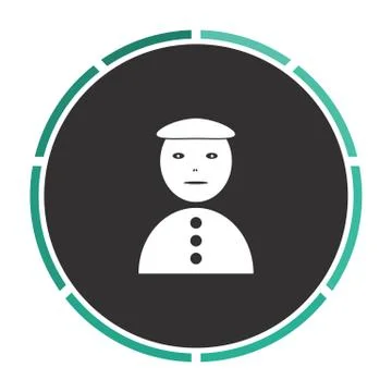 Clown jester computer symbol Illustrazione stock