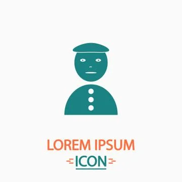 Clown jester computer symbol Stock Illustration