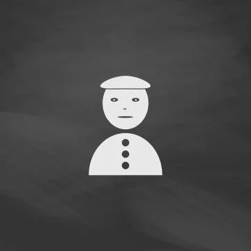 Clown jester computer symbol Illustrazione stock