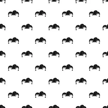 Clown job jester pattern seamless vector Stock Illustration