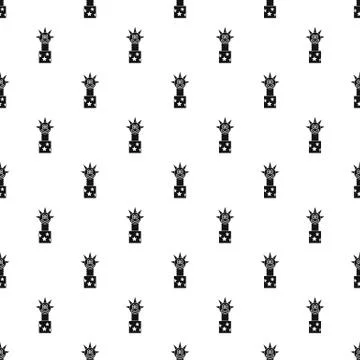 Clown jumping out from a box pattern, simple style Stock Illustration