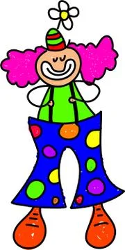 Clown Kid Ilustração Stock