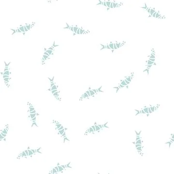 Clown loaches glyph seamless pattern Stock Illustration