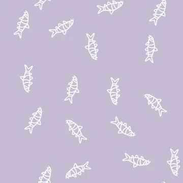 Clown loaches line seamless pattern イラスト素材