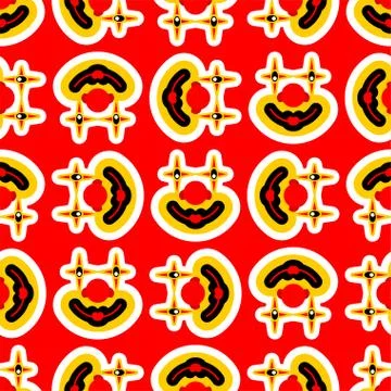 Clown makeup face pattern seamless. funster mask background Stock Illustration