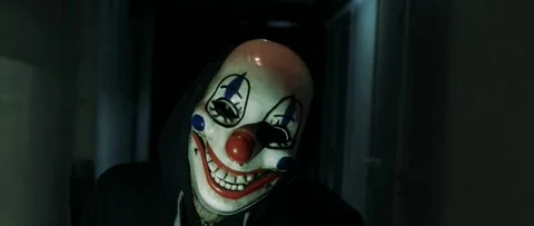 Clown mask, close-up Stock Footage 262783155