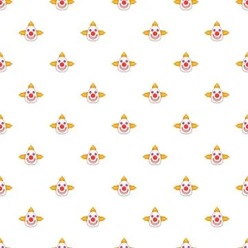 Clown pattern, cartoon style Stock Illustration