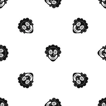 Clown pattern seamless black Stock Illustration