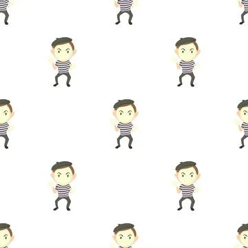 Clown pattern seamless vector イラスト素材