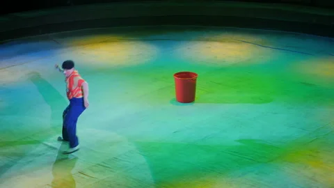 Clown performance in the circus Stock Footage 139104463