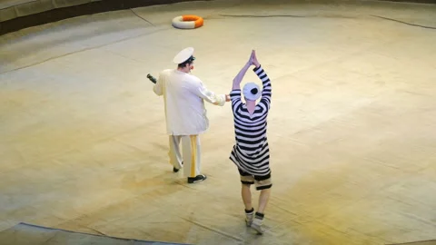 Clown performance in the circus Stock Footage 139104811