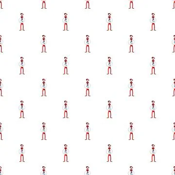 Clown repeating pattern creating circus entertainment background design Illustrazione stock
