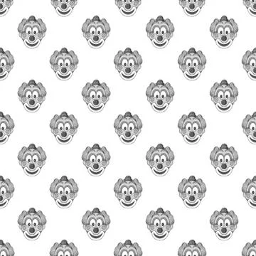 Clown seamless pattern Stock Illustration
