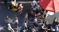 Clown Selling Colorful Baloons, People Crowds Hollywood Boulevard, Walk of Fame HD Footage