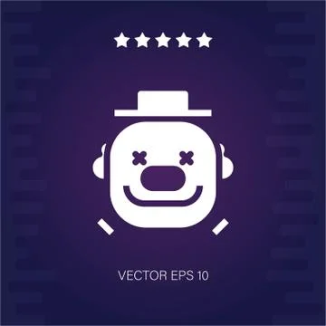 Clown vector icon Stock Illustration