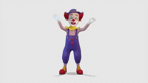 Clown wave greeting 库存影片 166431449