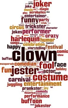 Clown word cloud Stock Illustration