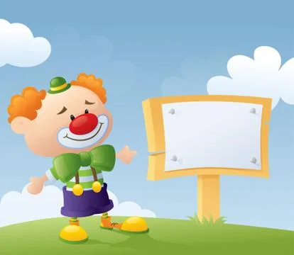 Clown's announcement Stock Illustration