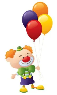 Clowns balloons Stock Illustration