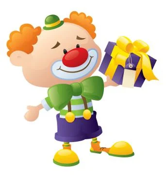 Clowns gift Stock Illustration