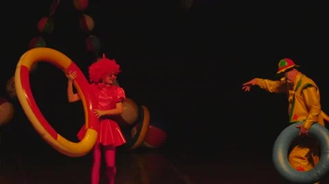 Clowns on stage 7 4k Stock Footage 43840943