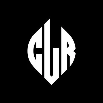 CLR circle letter logo design with circle and ellipse shape. CLR ellipse lett Stock Illustration