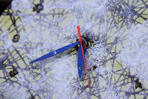 Clsoe up retro clock needle Foto stock