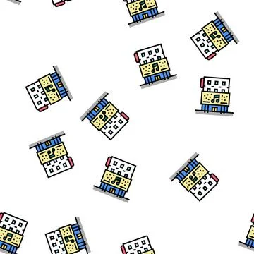 Club building vector seamless pattern Ilustración de archivo