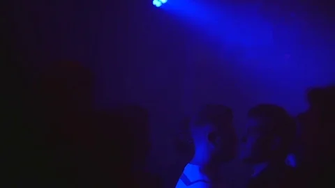 Club Crowd in Lights Stock Footage 79625950