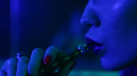 Club Eastern Party  Nightlife. Beautiful Sexy Young Glamorous Woman with St Stock Footage 59641984