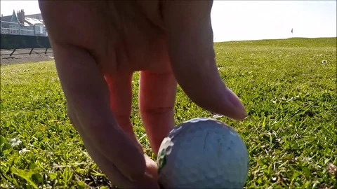 A club hitting a golf ball Stock Footage 77863496