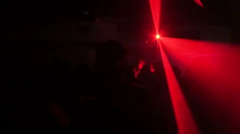 Club Laser Crowd Stock Footage 6352994