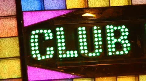 Club sign Stock Footage 1047658