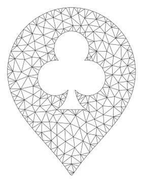 Clubs Casino Pointer Polygonal Frame Vector Mesh Illustration 스톡 일러스트
