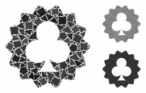 Clubs token Mosaic Icon of Bumpy Items Illustrazione stock